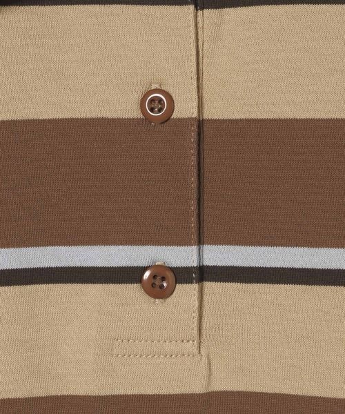 JEANASIS（ジーナシス）の「アソートボーダーポロLS/650641（ポロシャツ・レディース・ネイビー系/グレー系その他/ブラウン系その他・FREE）」の9枚目の写真