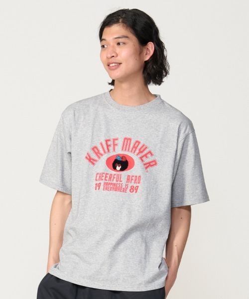 KRIFF MAYER(クリフメイヤー)の「【接触冷感・汗染み防止・防汚・吸水速乾】ウェットプロテクトTシャツ(アフロカレッジ)(Tシャツ/カットソー・メンズ・ブラック/グレー/オフホワイト/ブラウン・MEDIUM/X-LARGE/LARGE)」の4枚目の写真