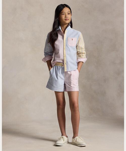 POLO RALPH LAUREN CHILDRENSWEAR(ポロ ラルフ ローレン チルドレンズウェア)の「ストライプド コットン オックスフォード ボクシー ファン シャツ(シャツ/ブラウス・キッズ・マルチ・10/14/16/7)」の4枚目の写真