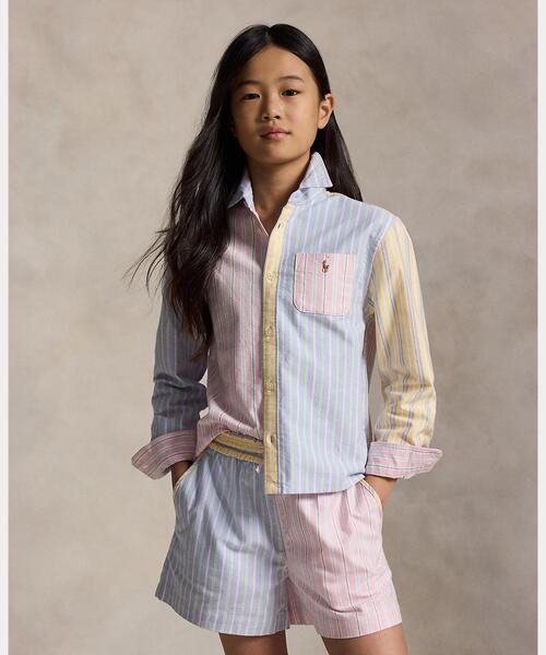 POLO RALPH LAUREN CHILDRENSWEAR(ポロ ラルフ ローレン チルドレンズウェア)の「ストライプド コットン オックスフォード ボクシー ファン シャツ(シャツ/ブラウス・キッズ・マルチ・10/14/16/7)」の6枚目の写真