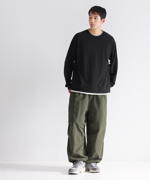 coca(coca)(コカ)の「ミニワッフルレイヤード風ロンT(Tシャツ/カットソー・メンズ・ホワイト/ブラック・XL/L/M)」の10枚目の写真