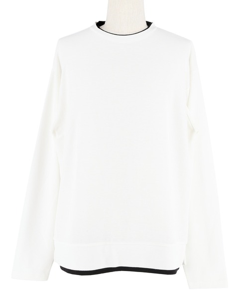 coca(coca)(コカ)の「ミニワッフルレイヤード風ロンT(Tシャツ/カットソー・メンズ・ホワイト/ブラック・XL/L/M)」の20枚目の写真