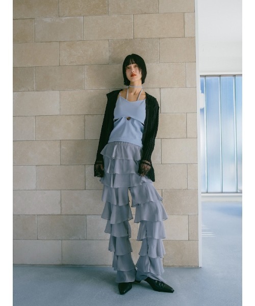 sahara（サハラ）の「Sheer Hoodie Cardigan/シアーフーディーカーディガン（カーディガン/ボレロ・レディース・ブラック/ブルー/ホワイト/ブラウン・FREE）」の7枚目の写真