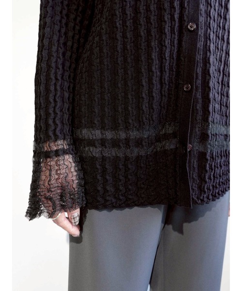 sahara（サハラ）の「Sheer Hoodie Cardigan/シアーフーディーカーディガン（カーディガン/ボレロ・レディース・ブラック/ブルー/ホワイト/ブラウン・FREE）」の20枚目の写真