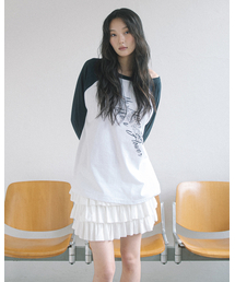 LVER BOAT NECK RAGLAN L/S TEE(WHITE)