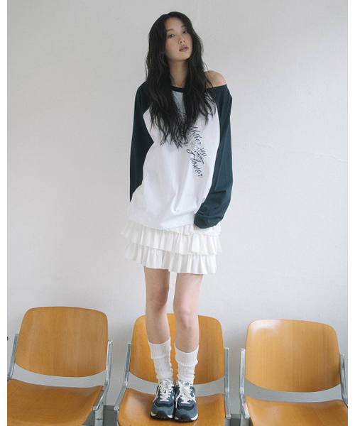 HAVISM(ヘビズム)の「LVER BOAT NECK RAGLAN L/S TEE(WHITE)(Tシャツ/カットソー・レディース・その他・ONE SIZE)」の4枚目の写真