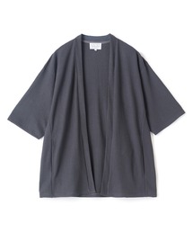 【WEB限定】シア―5分袖ボタンレスカーディガン＜ストレッチ・ハンドウォッシャブル・接触冷感・通気性＞