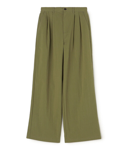 DANTON(ダントン)の「Men’s C/N Twill Double Pleated Easy Pants(チノパンツ・メンズ・ベージュ/チャコール/オリーブ・42/40/44)」の3枚目の写真
