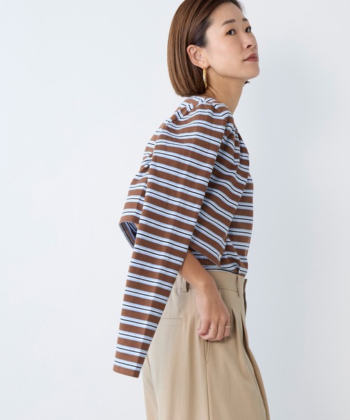 Le Minor(ルミノア)の「【Le minor】ボーダーショートカーディガン-SHORT CARDIGAN(カーディガン/ボレロ・レディース・ストライプ・FREE)」の9枚目の写真