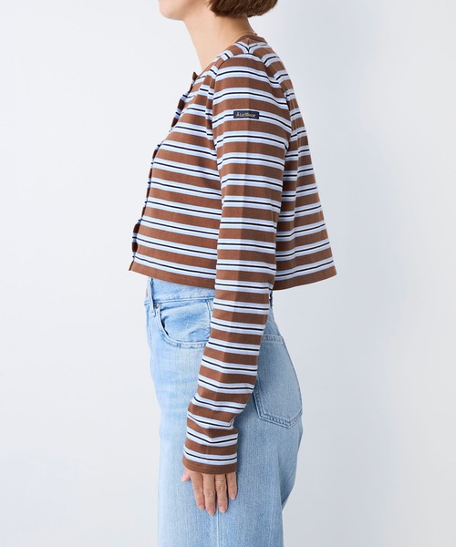 Le Minor(ルミノア)の「【Le minor】ボーダーショートカーディガン-SHORT CARDIGAN(カーディガン/ボレロ・レディース・ストライプ・FREE)」の13枚目の写真