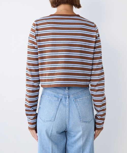 Le Minor(ルミノア)の「【Le minor】ボーダーショートカーディガン-SHORT CARDIGAN(カーディガン/ボレロ・レディース・ストライプ・FREE)」の14枚目の写真