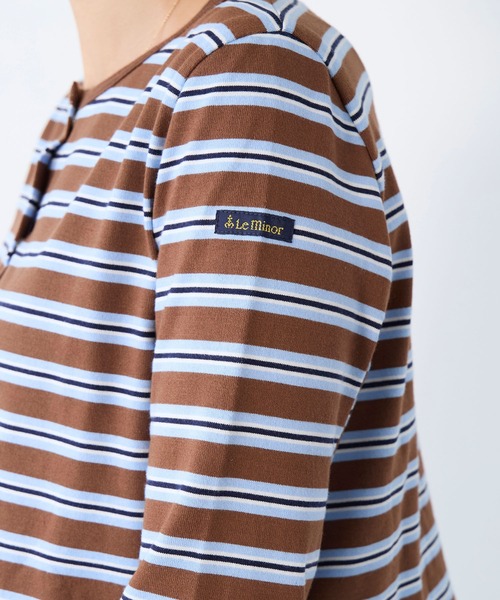 Le Minor(ルミノア)の「【Le minor】ボーダーショートカーディガン-SHORT CARDIGAN(カーディガン/ボレロ・レディース・ストライプ・FREE)」の18枚目の写真