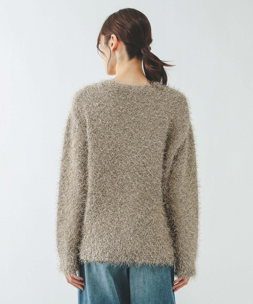 GLOBAL WORK（グローバルワーク）の「シャギーカーディガン/638405（カーディガン/ボレロ・レディース・ライトグレー/ベージュ系その他3/チャコールグレー・MEDIUM/LARGE）」の18枚目の写真