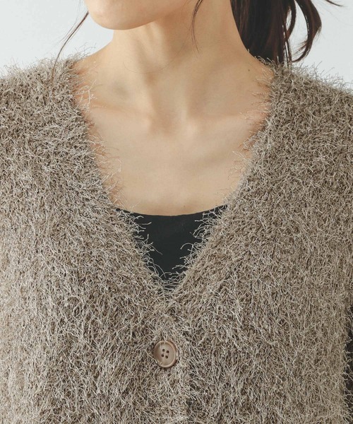 GLOBAL WORK（グローバルワーク）の「シャギーカーディガン/638405（カーディガン/ボレロ・レディース・ライトグレー/ベージュ系その他3/チャコールグレー・MEDIUM/LARGE）」の19枚目の写真