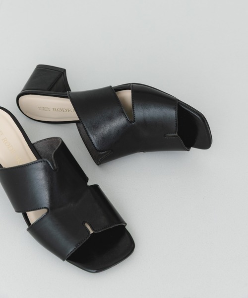 RODE SKO（ロデスコ）の「デザインカットアッパーミュール（サンダル・レディース・ブラウン/ブラック・37/36/38）」の8枚目の写真