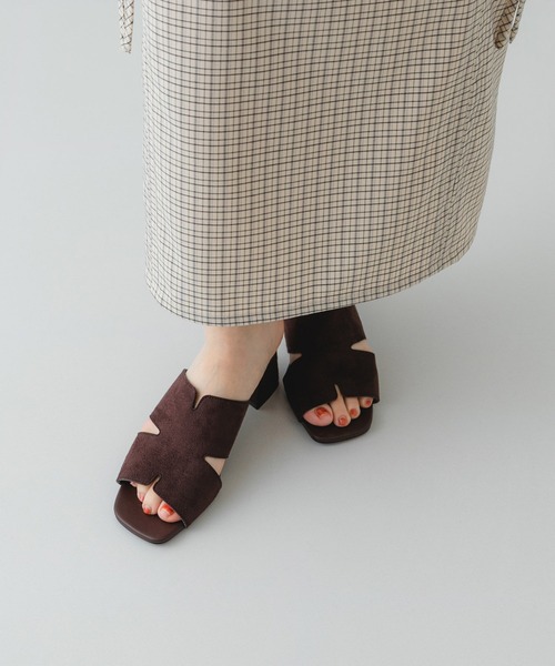 RODE SKO（ロデスコ）の「デザインカットアッパーミュール（サンダル・レディース・ブラウン/ブラック・37/36/38）」の10枚目の写真