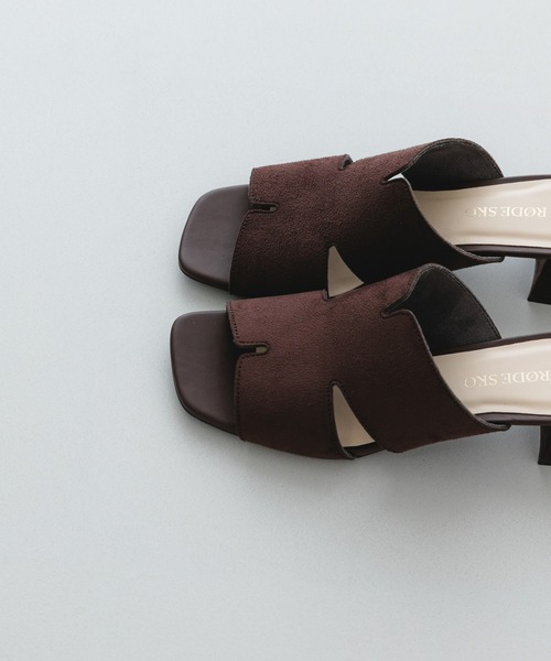 RODE SKO（ロデスコ）の「デザインカットアッパーミュール（サンダル・レディース・ブラウン/ブラック・37/36/38）」の18枚目の写真