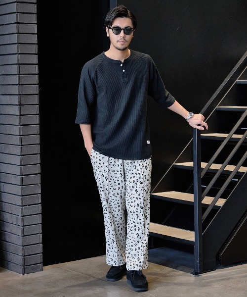 JEMORGAN(ジェーイーモーガン)の「『JEMORGAN LONG JOHNS/ジェーイーモーガンロングジョーンズ』CVCワッフル7分袖ラグランヘンリーTシャツ【+】(Tシャツ/カットソー・メンズ・モカ/ネイビー/ブラック/カーキ/杢グレー/ナチュラル/オフホワイト・L/XL/M)」の8枚目の写真