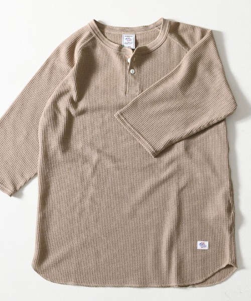 JEMORGAN(ジェーイーモーガン)の「『JEMORGAN LONG JOHNS/ジェーイーモーガンロングジョーンズ』CVCワッフル7分袖ラグランヘンリーTシャツ【+】(Tシャツ/カットソー・メンズ・モカ/ネイビー/ブラック/カーキ/杢グレー/ナチュラル/オフホワイト・L/XL/M)」の20枚目の写真