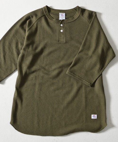 JEMORGAN(ジェーイーモーガン)の「『JEMORGAN LONG JOHNS/ジェーイーモーガンロングジョーンズ』CVCワッフル7分袖ラグランヘンリーTシャツ【+】(Tシャツ/カットソー・メンズ・モカ/ネイビー/ブラック/カーキ/杢グレー/ナチュラル/オフホワイト・L/XL/M)」の22枚目の写真