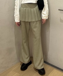 STYLEMIXER | プリーツスカートレイヤードパンツ(スラックス)