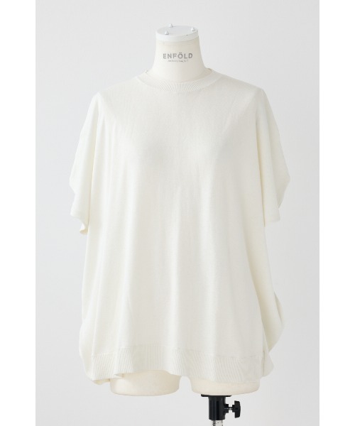 ENFOLD（エンフォルド）の「シルクコットンVネックスリットTOP（ニット
