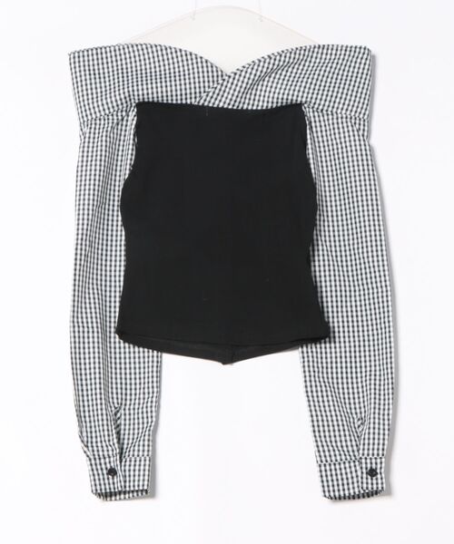 VIBGYOR(ヴィブジョー)の「【LAMPOON】ギンガムドッキングトップス(その他トップス・レディース・ブラック・MEDIUM/SMALL)」の10枚目の写真