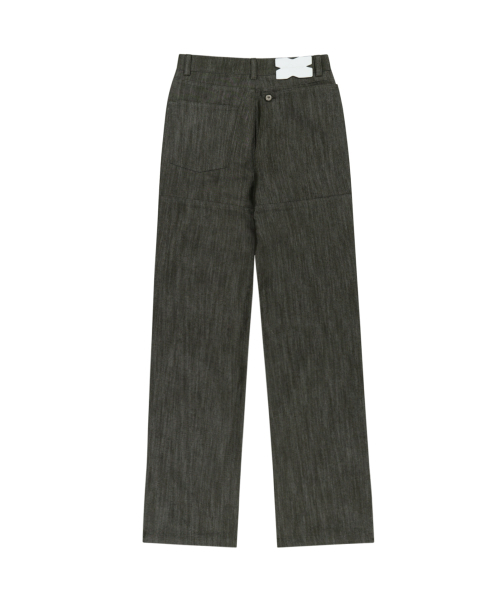 OJOS（オホス）の「Metal Denim Pants / Khaki（デニムパンツ・レディース・その他・1/2/3）」の3枚目の写真