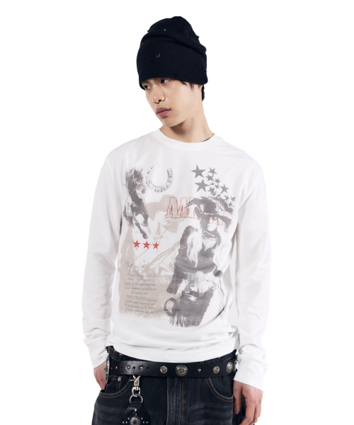 AAKAM(アーカム)の「Western Muse Long Sleeve (White)(Tシャツ/カットソー・レディース・その他・1/2)」の9枚目の写真