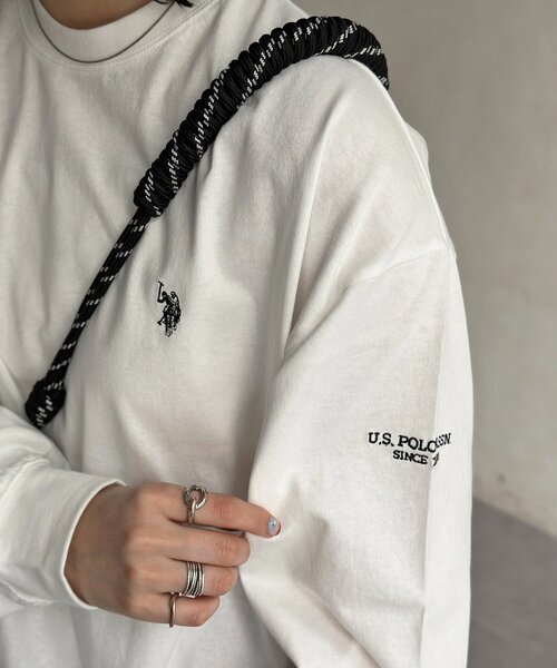 U.S. POLO ASSN.（ユーエスポロアッスン）の「スピンドルバルーンロンT（Tシャツ/カットソー・レディース・チャコールグレー/オフホワイト/グレー/サックスブルー・LARGE/MEDIUM）」の15枚目の写真