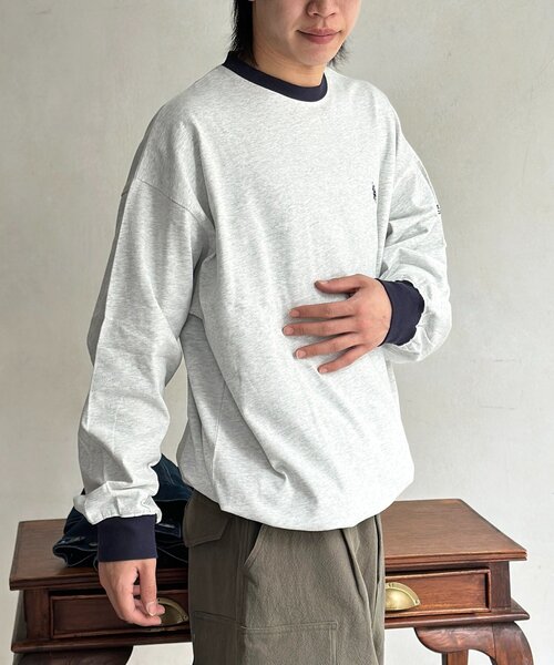 U.S. POLO ASSN.（ユーエスポロアッスン）の「スピンドルバルーンロンT（Tシャツ/カットソー・レディース・チャコールグレー/オフホワイト/グレー/サックスブルー・LARGE/MEDIUM）」の21枚目の写真