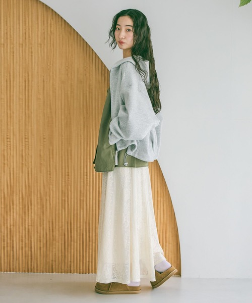 niko and...(ニコアンド)の「2SETレースロングスカート(スカート・レディース・アイボリー/チャコール/イエロー/ブルー・FREE)」の7枚目の写真