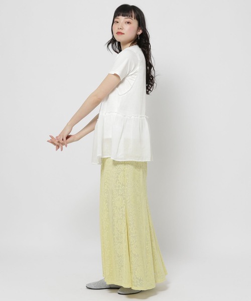 niko and...(ニコアンド)の「2SETレースロングスカート(スカート・レディース・アイボリー/チャコール/イエロー/ブルー・FREE)」の15枚目の写真
