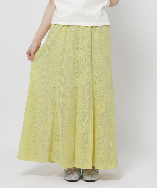 niko and...(ニコアンド)の「2SETレースロングスカート(スカート・レディース・アイボリー/チャコール/イエロー/ブルー・FREE)」の17枚目の写真