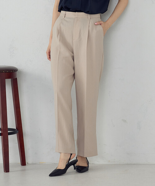 COMME CA ISM（コムサイズム）の「【ＵＶカット・吸汗速乾・接触冷感】ki re ri ポリエステルストレッチドライツイル ストレートパンツ/セットアップ対応（その他パンツ・レディース・ベージュ/ブラック・SMALL/MEDIUM/LARGE）」の12枚目の写真