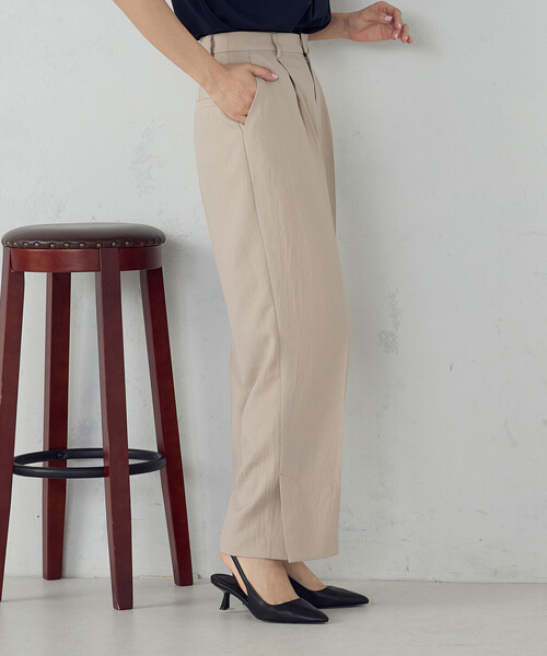 COMME CA ISM（コムサイズム）の「【ＵＶカット・吸汗速乾・接触冷感】ki re ri ポリエステルストレッチドライツイル ストレートパンツ/セットアップ対応（その他パンツ・レディース・ベージュ/ブラック・SMALL/MEDIUM/LARGE）」の13枚目の写真