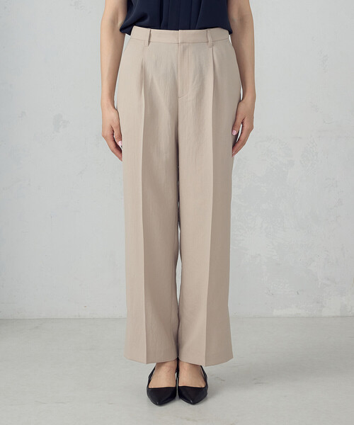 COMME CA ISM（コムサイズム）の「【ＵＶカット・吸汗速乾・接触冷感】ki re ri ポリエステルストレッチドライツイル ストレートパンツ/セットアップ対応（その他パンツ・レディース・ベージュ/ブラック・SMALL/MEDIUM/LARGE）」の14枚目の写真