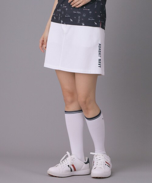 adabat(アダバット)の「【ADABAT NAVY】UVポンチAラインスカート(スカート・レディース・グレー/ホワイト/ネイビー・42/40/38)」の1枚目の写真