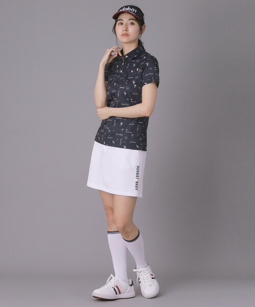 adabat(アダバット)の「【ADABAT NAVY】UVポンチAラインスカート(スカート・レディース・グレー/ホワイト/ネイビー・42/40/38)」の5枚目の写真