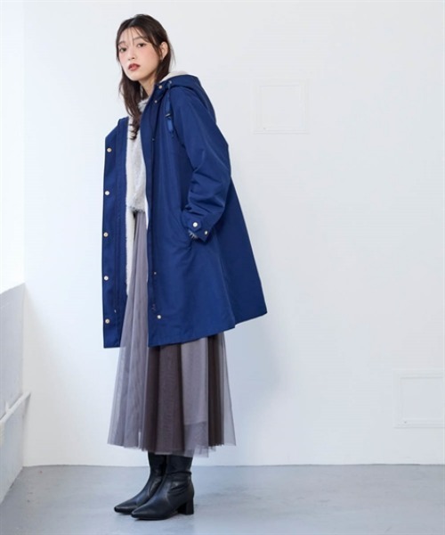 nissen（ニッセン）の「裏フェイクファーライナー付モッズコート（はっ水・静電気防止テープ付）＜大きいサイズ有＞（ダッフルコート・レディース・キャメル/ネイビー/カーキ/ブラック・L/LL/S/M）」の18枚目の写真