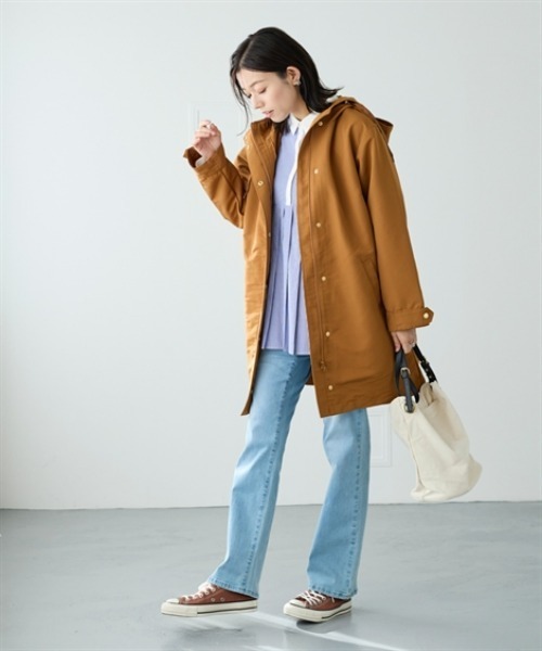 nissen（ニッセン）の「裏フェイクファーライナー付モッズコート（はっ水・静電気防止テープ付）＜大きいサイズ有＞（ダッフルコート・レディース・キャメル/ネイビー/カーキ/ブラック・L/LL/S/M）」の12枚目の写真