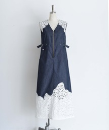 Eimee Law（エイミーロウ）の「レーストリムデニムワンピース（ワンピース）」