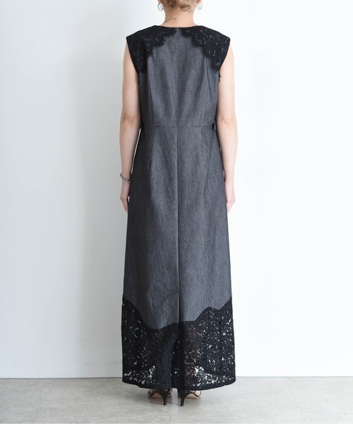 Eimee Law(エイミーロウ)の「レーストリムデニムワンピース(ワンピース・レディース・ブルー/ネイビー/ブラック・FREE)」の20枚目の写真