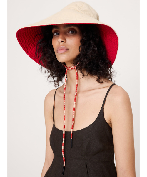 Banana Republic(バナナリパブリック)の「コットン キャンバス サン ハット(ハット・レディース・ベージュ/オリーブ・ONE SIZE)」の6枚目の写真