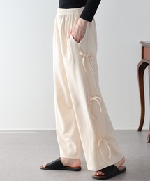 サイドリボンスウェットパンツ