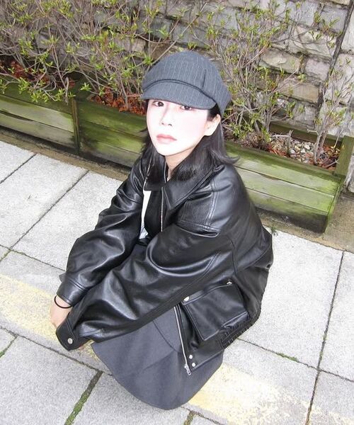 TYPESERVICE（タイプサービス）の「Striped Belted Cap [Charcoal]（キャップ・レディース・その他・FREE）」の12枚目の写真