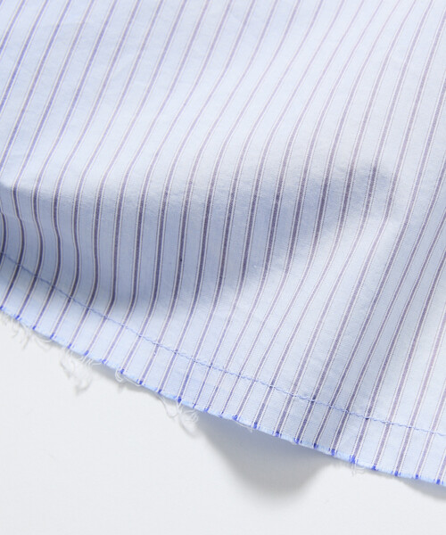 FREAK'S STORE（フリークスストア）の「限定展開 ビッグシルエット ダメージ加工 レギュラーカラー S/S シャツ/チェック/ストライプ/フェード加工（シャツ/ブラウス・メンズ・ブラウン/ブルー系その他/ブラウン系その他/ブラック系その他・SMALL/MEDIUM/LARGE）」の9枚目の写真
