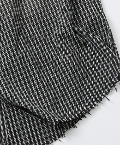 FREAK'S STORE（フリークスストア）の「限定展開 ビッグシルエット ダメージ加工 レギュラーカラー S/S シャツ/チェック/ストライプ/フェード加工（シャツ/ブラウス・メンズ・ブラウン/ブルー系その他/ブラウン系その他/ブラック系その他・SMALL/MEDIUM/LARGE）」の16枚目の写真