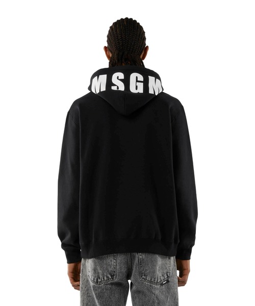 MSGM（エムエスジーエム）の「【Basic Color】MSGM フードロゴパーカー（パーカー・メンズ・ホワイト/ブラック・XS/XL/L/M）」の8枚目の写真