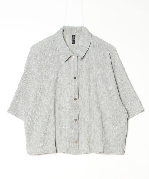 adidas(アディダス)の「【adidas×アルペン限定モデル】アディダス adidas SOFTLUX シアー ルーズフィット 襟付き 半袖シャツ(シャツ/ブラウス・レディース・オフホワイト/グリーン/ブラック/ライラック・S/M/L/XL)」の7枚目の写真